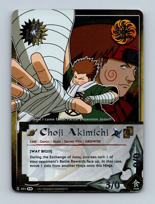 Naruto CCG - FOIL - Choji Akimichi 885 - 1st Edition Fangs of the