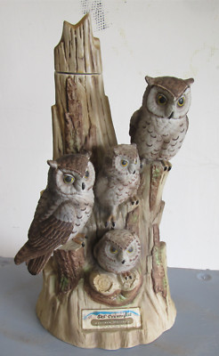 Screech Owl Family Gallon Ceramic Decanter 1 of 600 by Ski Country