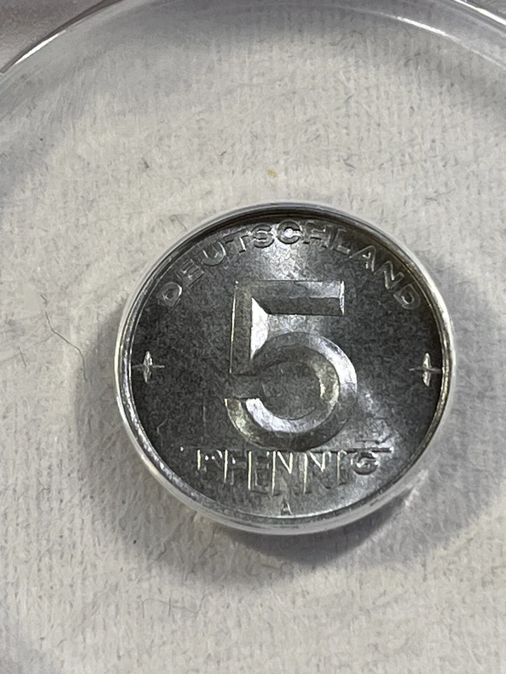 1953-A East Germany 5 Pfennig Graded MS 65 by ANACS - Image 3 of 4