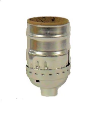 Lamp parts: Lot of 10 Nickel-plated keyless socket TR-17