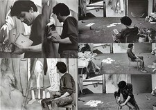 Jean-Michel Alberola, Atelier, Le Havre, décembre 1983.  Tirage numérique A3+