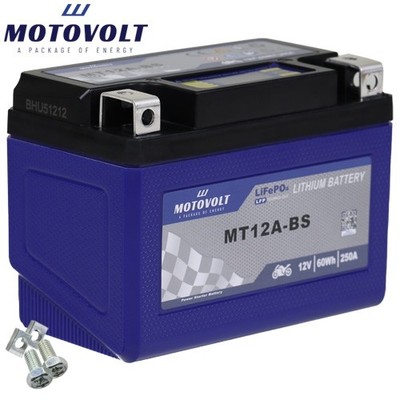 Batterie für SYM Wolf 250 i SB250Ni PD25A1-6 2016 motoVolt Lithium YT12A-BS
