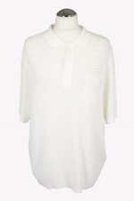 Sandro Damen Oberteil Gr. 40 (L) Weiß NEU Oberteil Polo Kurzarm