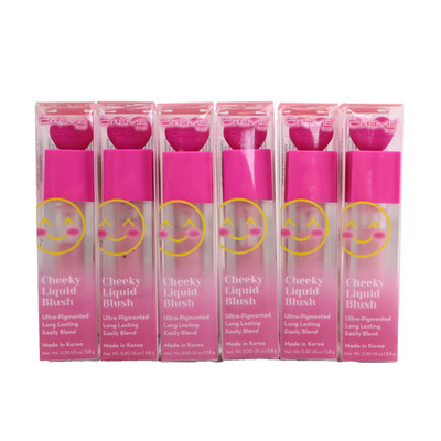 6 PACK The Crème Shop Cheeky Liquid Blush - Blendable, Lightweight, Pink Velvet