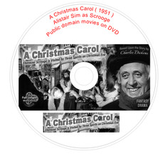 A Christmas Carol 1951 Alistair Sim DVD public domain film Disc Only in sleeve