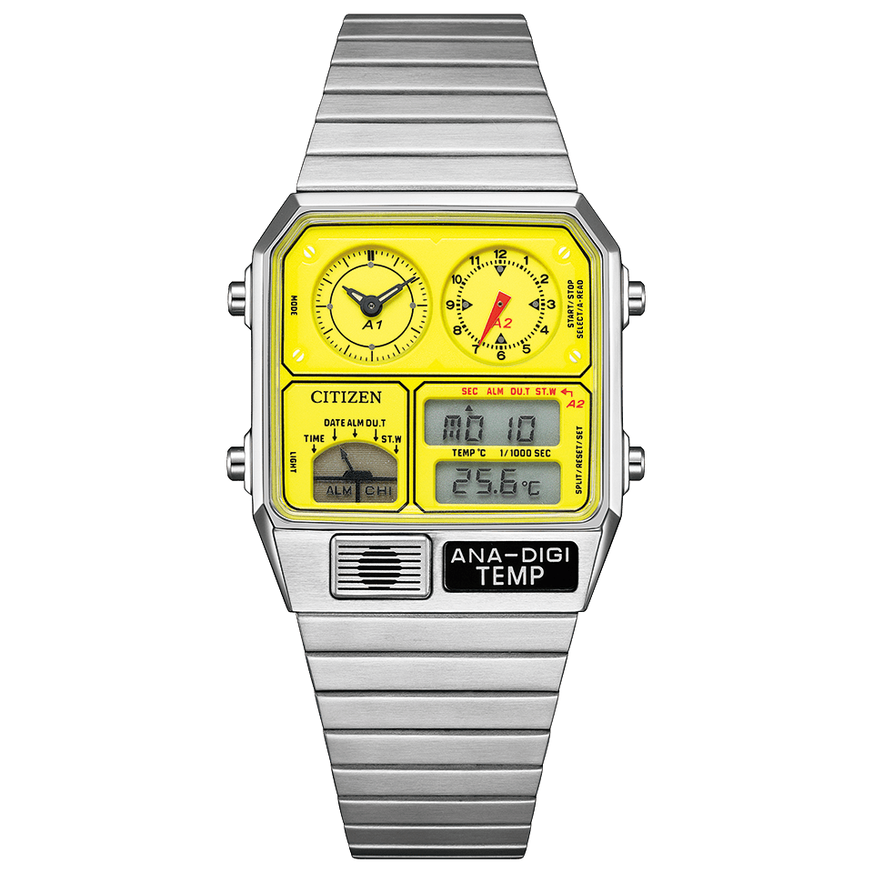 CITIZEN Record Label Playground Edition JG2170-59Y Yellow Dial Ana