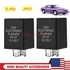 2 Pack 5-pin Led Flasher Relay Fits Ep27 Fl27 Led Turn Signal Lamps Hyper Flash