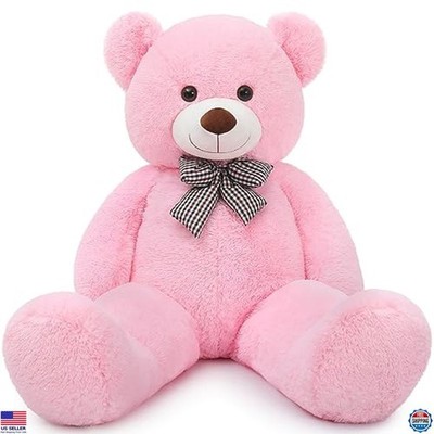 MaoGoLan 4ft Pink Giant Teddy Bear Plush Stuffed Animal Gift for Baby Shower,