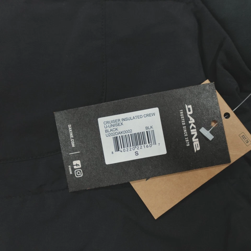 Dakine Cruiser Camisa Pullover Aislada Crew Chaqueta Unisex Talla S Negra Foto 3 de 4