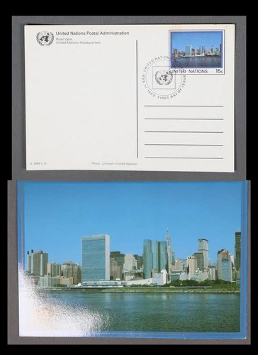 MayfairStamps United Nations FDC 1989 Headquarters River View First Day Statione