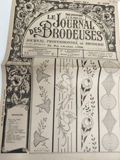 Alte Zeitung Stickerei Le Journal des Brodeuses 1954 Vintage Motive Lyon