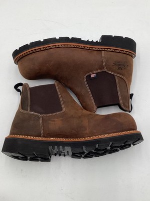 Thorogood 804-4109 Men's Crazy Horse Steel Toe Chelsea Brown Size