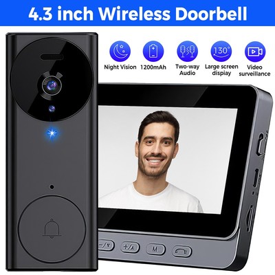 doorbell cam wireless video doorbell with monitor
