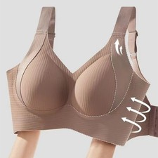 Anti-Sagging Nylon Full Cup Design Seamless Side Support Bra Soft Bralette No