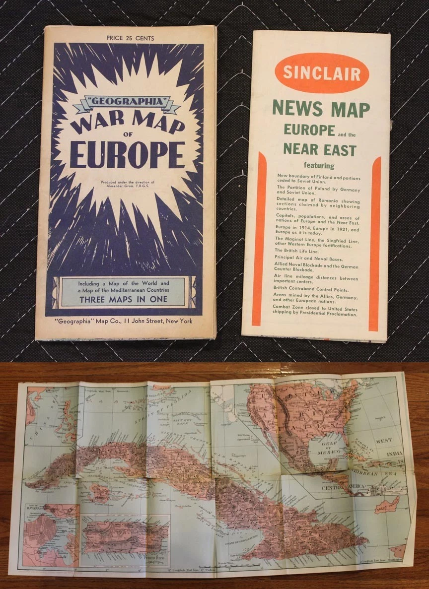 Rand McNally & Co. 1940-1949 Date Range Antique Maps, Atlases