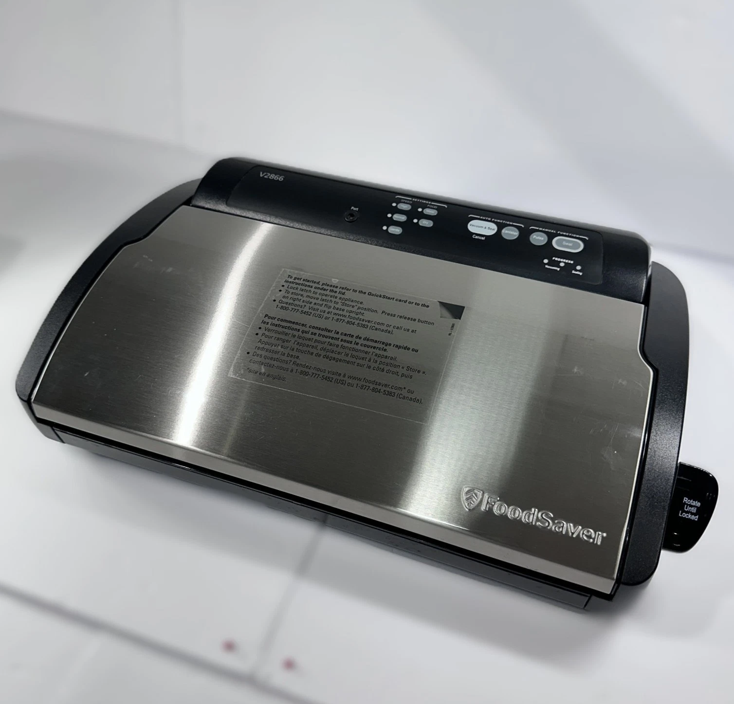 Vacuum Sealing Food Storage System Sunbeam Product Foodsaver Model V2866 - Works