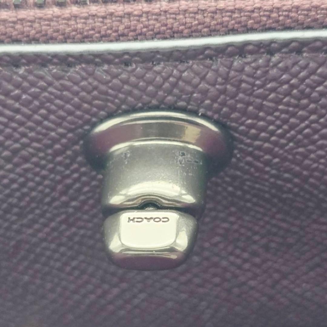 COACH Willow Tote 24 Color Block C8561 Purple Japan A-251215-12 thumbnail 6