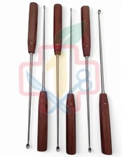 Micro Anterior Curettes 38CM Long With Fiber Handle $ Pcs Set High Quality