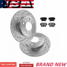 10.31" Rear Drilled Brake Rotors Pads for Elantra 2007 2008 2009 Hyundai