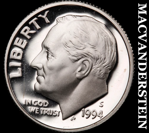 1994-S Roosevelt Dime- Silver Choice Gem Proof Luster No Reserve #i314