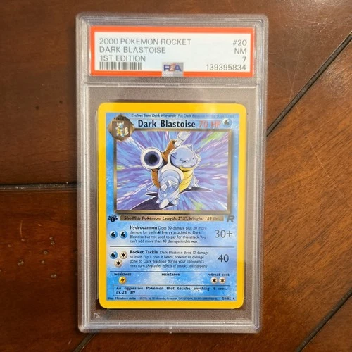 Pokémon Team Rocket Dark Blastoise 1st Edition #20/82 PSA 7 2000 Rare