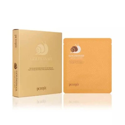 PETITFEE Gold & Snail Hydrogel Mask Pack - 1pack (5pcs)  K-beauty
