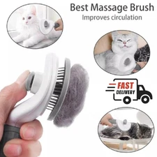 2PCS Pets Hair Grooming Massage Deshedding Clean Brush Hair Remover Dog Cat Comb