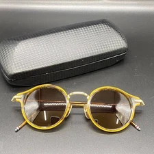 Thom Browne TB-807 Sunglasses Gold Frame 45mm Paris Miki Used