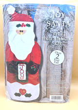JOY SANTA Felt Wall Hanging Kit by DESIGN WORKS CRAFTS, Over 2ft Tall 5154, NEW