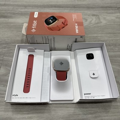 Fitbit Versa 4 Wristband Activity Tracker  - Pink Sand/Copper Rose