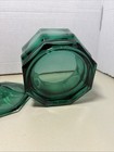 Indiana Glass Teal Green Concord Glass Candy Dish 8 Paneled  — photo 5