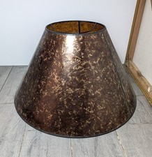 Vintage 21" Amber Mica Lamp Shade Rustic Mission Arts & Crafts Cone B
