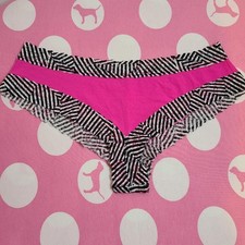 Rare Y2K VS PINK Lace Trim Cotton Extra Low Rise Cheeky Panty Size Lg