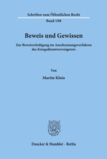 Beweis und Gewissen. Martin Klein Taschenbuch...