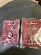 2 pierścionki na brzuch biżuteria do ciała nowe Claire's 