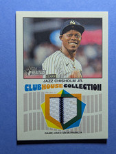2026 TOPPS HERITAGE BASEBALL JAZZ CHISHOLM JR. CLUBHOUSE COLLECTION RELIC CARD
