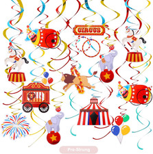 Carnival Circus Hanging Swirl Decorations Circus Animals Party Supplies Carnival