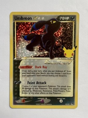 Pokémon TCG Umbreon Gold Star 17/17 Celebrations Classic Collection NM Zustand