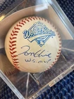 Tom Glavine Baseball autographed 1995 World Series MVP JSA cert in cube FREESHIP