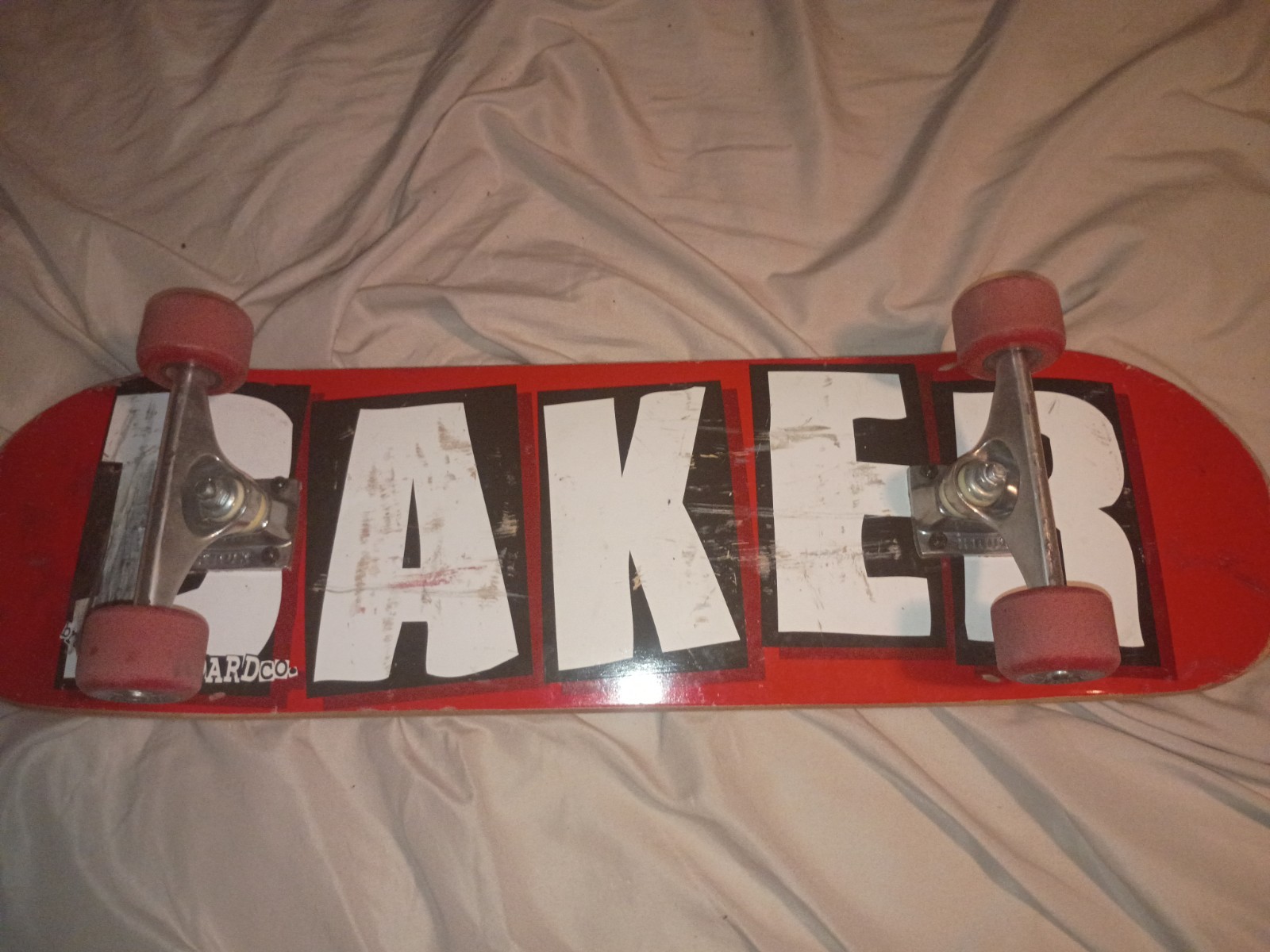 Baker Complete Skateboard Red White Black Wood Deck Manual Powered Skateboard
