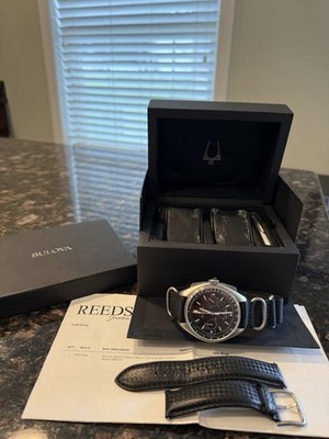 Bulova Lunar Pilot 96B521 Full Set, Box/Extra Strap/Strap Tool/Original Receipt