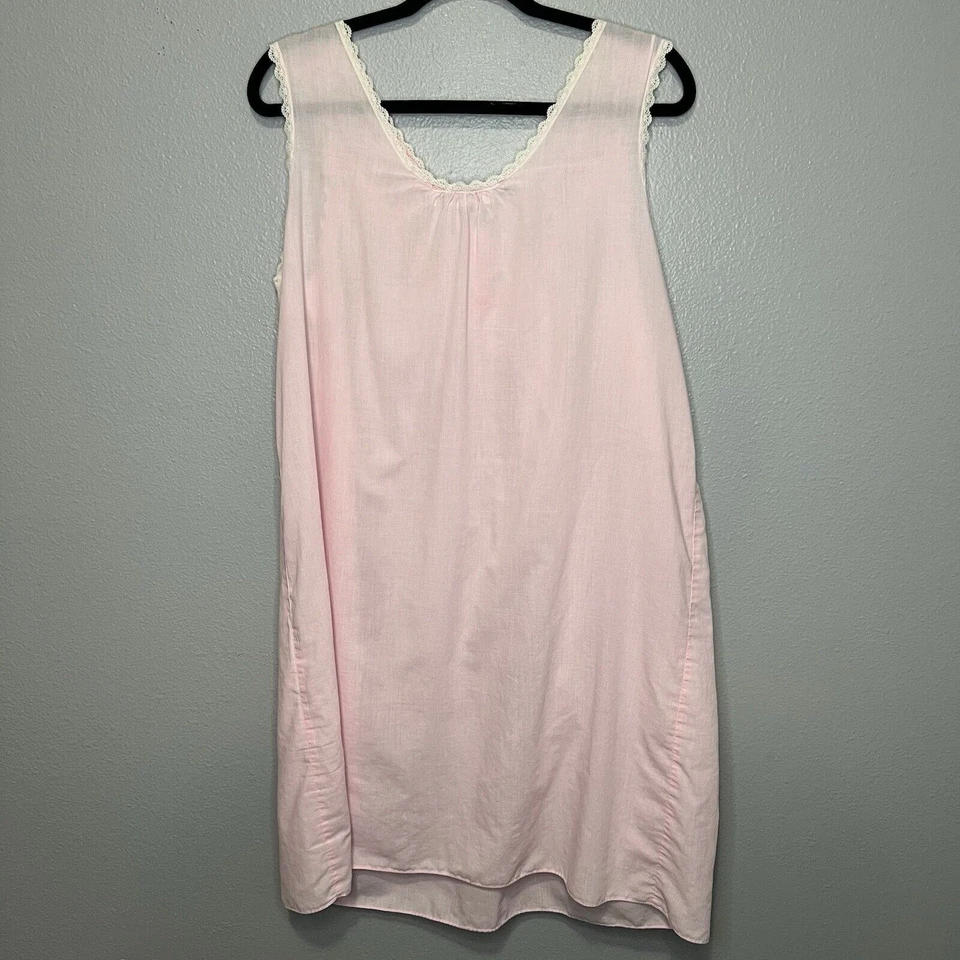 Camisón rosa Maidenform vintage para mujer L bordado encaje twee años 90 Foto 4 de 4