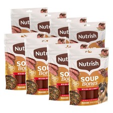Nutrish Soup Bones Premium Dog 6.3 Ounce Pack of 8 , Real Beef Barley