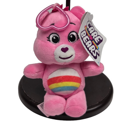Basic Fun! Care Bears Pink Cheer Bear Plush Teddy Bear keychain 6''