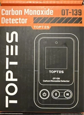 Portable rechargeable Carbon Monoxide Detector TOPTES OT-139 blue brand new