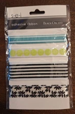 s*e*i adhesive ribbon-Black Orchid - 4 Styles-1 Yard each
