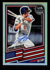 2026 Panini Stars & Stripes Card #134 Noah Franco Silver Prizm Autograph USA