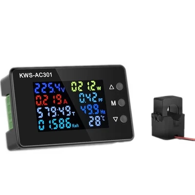 MARKENLOS AC 8in1 50V~300V 100A Digital Power Energy Voltmeter Ammeter Voltage Kwh Meter
