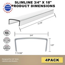 Cabinet Protectors for Kitchen Cabinets 18 L x 3/4 T- Clear Door Trash Drawer