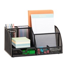 Metal Mesh Desktop Organizer File Accessory Storage for Office 11" x 5.5"